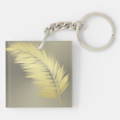 Golden Tropische palmbladeren Sleutelhanger (Achterkant)