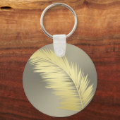 Golden Tropische palmbladeren Sleutelhanger (Voorkant)