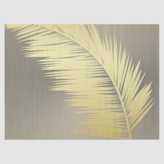 Golden Tropische palmbladeren Tissuepapier (Voorkant)