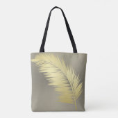 Golden Tropische palmbladeren Tote Bag (Achterkant)