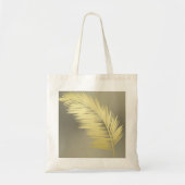 Golden Tropische palmbladeren Tote Bag (Voorkant)
