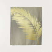 Golden Tropische palmbladeren Wandkleed (Voorkant)
