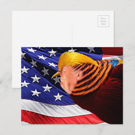 Golden Trump Bird USA Briefkaart (Voorkant / Achterkant)