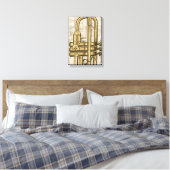 Golden Trumpet Canvas afdrukken (Insitu (Slaapkamer))