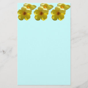 Golden Trumpet Flowers I Briefpapier