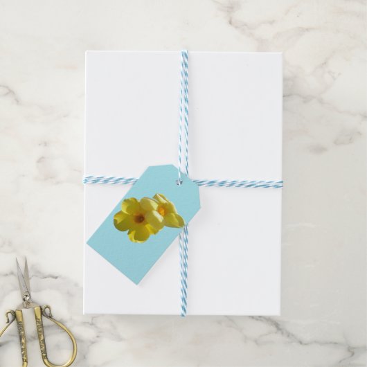 Golden Trumpet Flowers I Cadeaulabel (Met Touw)