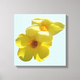 Golden Trumpet Flowers I Canvas Afdruk