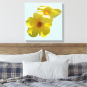 Golden Trumpet Flowers I Canvas Afdruk (Insitu (Slaapkamer))