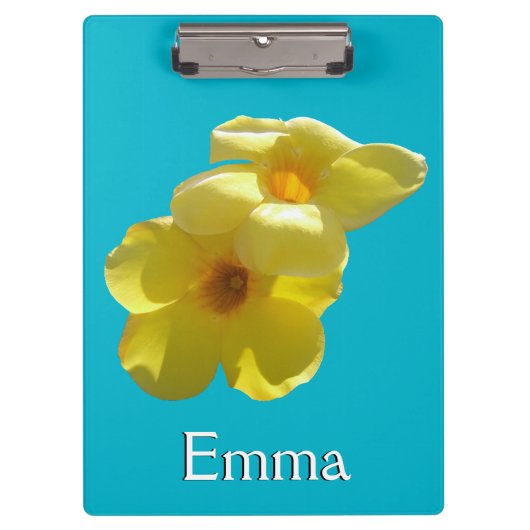 Golden Trumpet Flowers I Klembord (Voorkant)