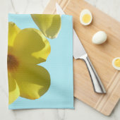 Golden Trumpet Flowers I Theedoek (Quarter Fold)