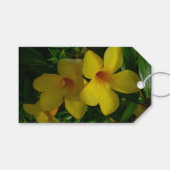 Golden Trumpet Flowers II Tropisch Cadeaulabel (Voorkant (Horizontaal))