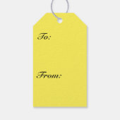 Golden Trumpet Flowers II Tropisch Cadeaulabel (Achterkant)