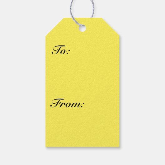 Golden Trumpet Flowers II Tropisch Cadeaulabel (Achterkant)