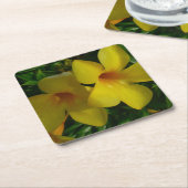 Golden Trumpet Flowers II Tropisch Kartonnen Onderzetters (Schuin)