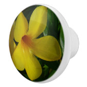 Golden Trumpet Flowers II Tropisch Keramische Knop (Rechts)