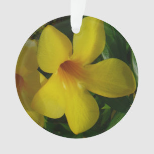 Golden Trumpet Flowers II Tropisch Ornament