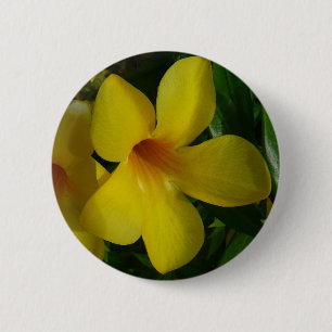Golden Trumpet Flowers II Tropisch Ronde Button 5,7 Cm