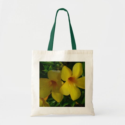 Golden Trumpet Flowers II Tropisch Tote Bag (Voorkant)