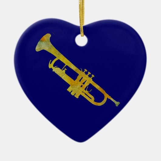 Golden Trumpet Keramisch Ornament (Voorkant)