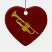 Golden Trumpet Keramisch Ornament (Achterkant)