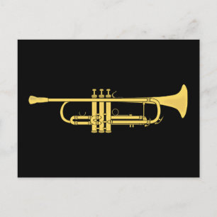 Golden Trumpet Music Theme Briefkaart