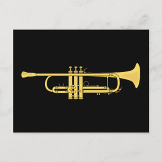 Golden Trumpet Music Theme Briefkaart