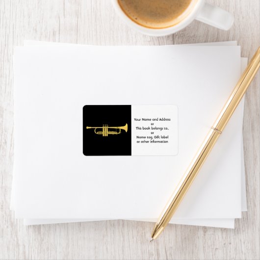 Golden Trumpet Music Theme Etiket (Insitu)