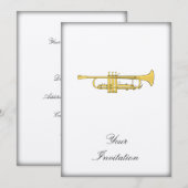 Golden Trumpet Music Theme Kaart (Voorkant / Achterkant)