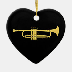 Golden Trumpet Music Theme Keramisch Ornament