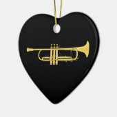 Golden Trumpet Music Theme Keramisch Ornament (Links)