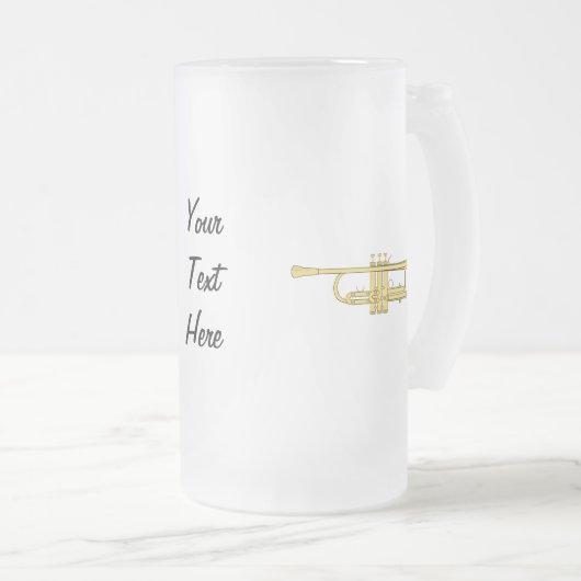 Golden Trumpet Music Theme Matglas Bierpul (Voorkant rechts)