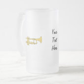 Golden Trumpet Music Theme Matglas Bierpul (Voorkant links)