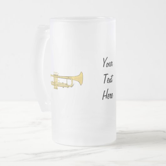 Golden Trumpet Music Theme Matglas Bierpul (Voorkant links)