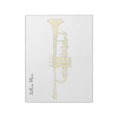 Golden Trumpet Music Theme Notitieblok (Linkerzijde)