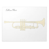 Golden Trumpet Music Theme Notitieblok (Voorkant)