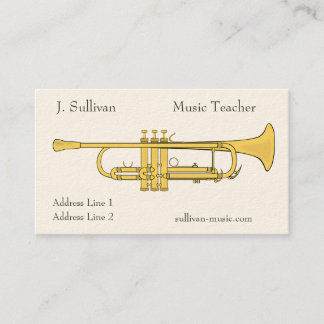 Golden Trumpet Music Theme Visitekaartje