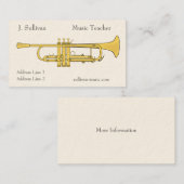 Golden Trumpet Music Theme Visitekaartje (Voorkant / Achterkant)