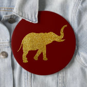 Golden Trumpeting Elephant Ronde Button 6,0 Cm (In situ)