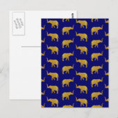 Golden Trumpeting Elephants Briefkaart (Voorkant / Achterkant)