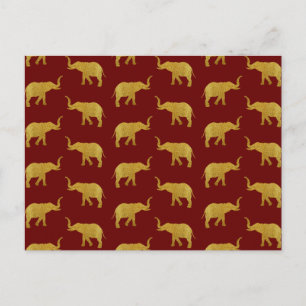 Golden Trumpeting Elephants Briefkaart