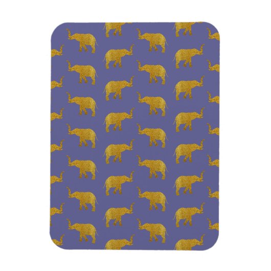 Golden Trumpeting Elephants Magneet (Verticaal)