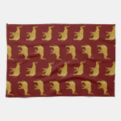 Golden Trumpeting Elephants Theedoek (Horizontaal)