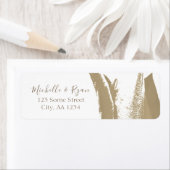 Golden Tulip Flower Address Weduwlabel Etiket (Insitu)