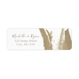 Golden Tulip Flower Address Weduwlabel Etiket