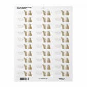 Golden Tulip Flower Address Weduwlabel Etiket (Full Sheet)