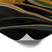 Golden Tulip Trio on Black Poster (Hoek)