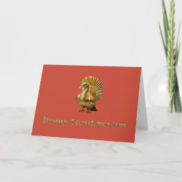 Golden Turkije Thanksgiving Wenskaart Kaart