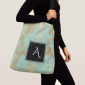 *~* Golden  Turquoise Gold Glitter Shabby Crossbody Tas (Dichtbij)