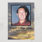 Golden Twilight Cloud Photo Funeral Program Programmakaart (Voorkant)