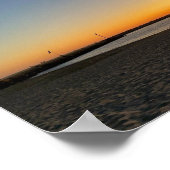Golden Twilight Hour Sunset - Venice Beach, Califo Poster (Hoek)